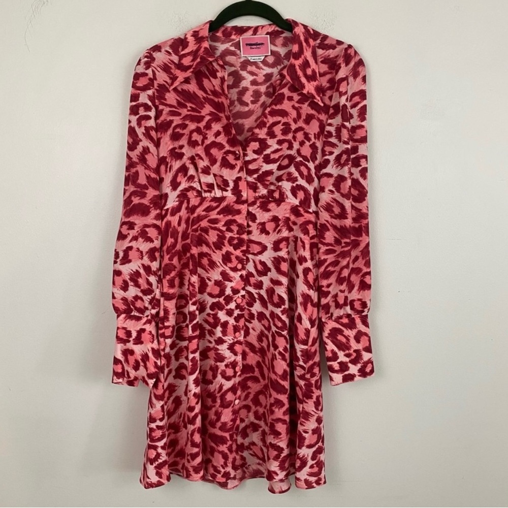 Pink leopard print Kate spade mini dress
